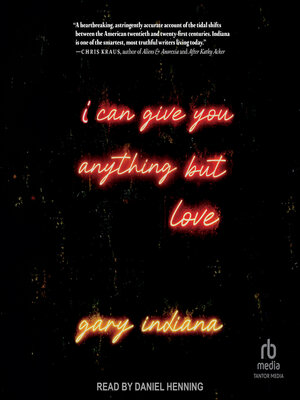 I Can Give You Anything But Love - Audiobook